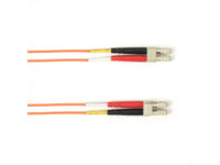 Black Box FOCMRM4-002M-LCLC-OR OM4 50/125 Multimode Fiber Optic Patch Cable - OFNR PVC, LC to LC, Orange, 2-m (6.5-ft.), GSA, TAA/