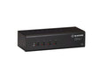 Black Box KV6224DPH KVM Switch - 4-Port, Dual-Monitor, Mixed DisplayPort 1.2 and HDMI 2.0, 4K 60Hz, USB 3.1 Hub, Audio