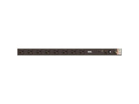 Vertiv 28042 Basic, Standard, 20A, 120V, Vertical, (8) NEMA 5-20R, power switch, breakered, 10 ft power cord with 5-20P, Black Powder Coat