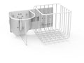 JACO 51-4660 Kit - Mtg, 6X6 Basket/Wipes, On Drawer