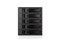 iStarUSA BPU-350HD-BLACK 3X5.25 to 5X3.5 12G RACK Black