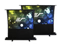 Elite Screens FT100XWV ezCinema Tab Tension, Manual Floor Pull Up with Scissor Backed Projector Screen, 90-inch 4:3