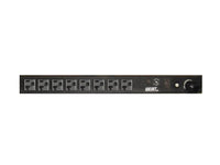 Vertiv 28014VH rPDU, Basic Standard, 20A, 120V, 1.9kW, Horizontal/Vertical, (8) NEMA 5-20R, 10ft power cord with L5-20P, Black Powder Coat