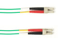 Black Box FOCMPM4-001M-LCLC-GN OM4 50/125 Multimode Fiber Optic Patch Cable - OFNP Plenum, LC to LC, Green, 1-m (3.2-ft.), GSA, TAA/