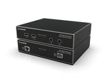 Black Box KVXHP-200 KVM Extender over CATx/Fiber - Dual-Monitor, 4K DisplayPort, USB 2.0 Hub, Serial, Audio, Local Video