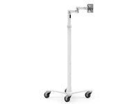 Compulocks MCRSTDEXWSMP01W Universal Invisible Mount Medical Rolling Cart Extended White
