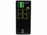 Transition Networks SISTP1040-342-LRT Hardened Unmanaged Switch, 4-port GE POE+, 2 SFP, 120W POE, 54VDC, - 40 - 75C