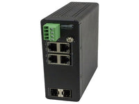 Transition Networks SISTP1040-342-LRT Hardened Unmanaged Switch, 4-port GE POE+, 2 SFP, 120W POE, 54VDC, - 40 - 75C
