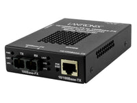 Transition Networks SPOEB1013-105-SA 10/100BASE-TX RJ45 PoE to 100BASE-FX, MM SC, 2 KM with -SA Pwr Supply