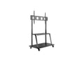 Qomo QIT-STAND-G Mobile Stand with Middle Shelf for Touchscreens size 55-86, includes mount
