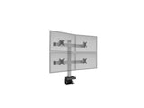 HAT Design Works BILD-2/2-CM-124 Bild 2 Over 2 Monitor Mount, Silver, holds 30 lbs per monitor, up to 24IN screen