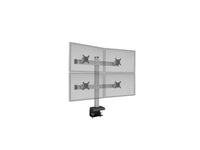 HAT Design Works BILD-2/2-CM-124 Bild 2 Over 2 Monitor Mount, Silver, holds 30 lbs per monitor, up to 24IN screen