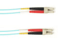 Black Box FOCMRM4-LCLC-AQ-15 OM4 MM FO Patch Cable Duplx, PVC, Aqua, Lclc, 15 Feet
