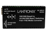 Transition Networks M/GE-PSW-PSE-01-LA PoE Media Converter 1GE TP to Fibe SFPr Mini 802.3at PSE w/ -LA Pwr