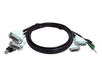 Black Box SKVMCBL-2DVI-06TAA 6 ft KVM USB Dual Link Dual DVI Cable with Audio- TAA Compliant