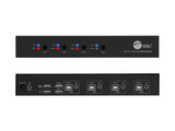 SIIG JU-SW4311-S1 4-Port Roaming KM Switch w/ USB 2.0 Hub TAA Compliant (JU-SW4311-S1)