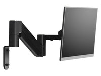 HAT Design Works 7000-800-FM-104 7000 Articulating Monitor Arm w/ Flexmount Monitor Mount, Black, holds 10-22 lbs, up to 32IN screen