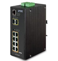 PLANET IGS-10020PT Industrial 8-Port Gigabit 802.3at PoE+ + 2-Port SFP Managed Switch