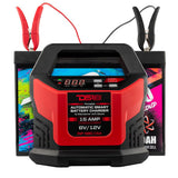 15 AMP Automatic Smart Lithium and AGM Battery Charger, Maintainer and Jump Booster - rear view | Silarius