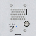 Aiphone IX-SS-2G SIP Compatible Flush Mounted IP Door Station, 2-Gang, Vandal Resistant, Stainless-Steel Cover