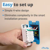 Shelly Plus Wall Dimmer x4 - detail view | Silarius