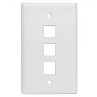 OCC FPK0312 Single Gang 3-Port KMJ Faceplate