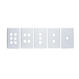 OCC FPK0601 Wall Plate, Off-White Single Faceplate Accommodates 6 Keystone Jacks