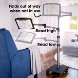 LEVO G2 Book Holder Floor Stand - rear view | Silarius