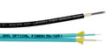 TechLogix M3I-2M-P-BK-1000 2-Strand Plenum OM3 Indoor/Outdoor Fiber Cable with Corning ClearCurve, 1000 ft