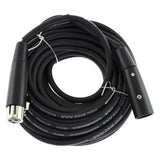 MADE BACK STAGE Microphone Cable XLR3 Female to XLR3 Male, 20' - side view | Silarius