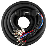 Snake, Medusa 10 Channel RCA and 4 x 12GA OFC Power Wire 50 Feet - detail view | Silarius