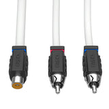 RCA Marine Grade Tinned 100% Copper OFC Y Connector 1 FEMALE to 2 MALE - WHITE - detail view | Silarius