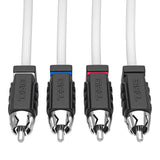 RCA Marine Grade Tinned 100% Copper OFC 25 Feet / 4 Channel - WHITE - rear view | Silarius