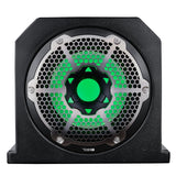 Dual 10' Marine Subwoofer Enclosure with 10' Passive Radiator and LED RGB Lights 350 Watts Rms 4-Oh... - rear view | Silarius