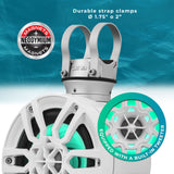 NXL 8' Pod 375W Speaker with Integrated RGB LED Lights (Pair) - Perfect for Jet Skis - detail view | Silarius