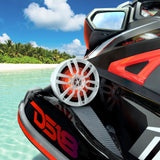 NXL 8' Pod 375W Speaker with Integrated RGB LED Lights (Pair) - Perfect for Jet Skis - rear view | Silarius