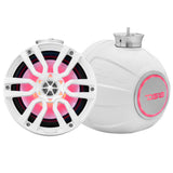 NXL 8' Pod 375W Speaker with Integrated RGB LED Lights (Pair) - Perfect for Jet Skis - front view | Silarius