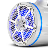 NXL 8' Neodymium Marine and Powersports Towers with Built-in Passive Radiator, 1' Driver and LED RG... - rear view | Silarius