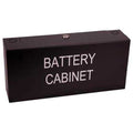 Space Age Electronics SSU00506 MBC Mini Battery Cabinet, 17"W 8"H 4"D, Black