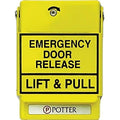 Potter PL-1000634-11 RMS-6T-EXP-WP Explosion Proof Pull Station, 'DOOR RELEASE' Text, Blue