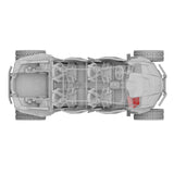 Polaris RZR Glove Box 10' Subwoofer Enclosure 1200 Watts Carbon Fiber Subwoofer - rear view | Silarius