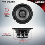 PRO 6.5' Neodymium Carbon Fiber Water resistant Cone Mid-Bass Loudspeaker 250 Watts Rms 4-Ohm - detail view | Silarius