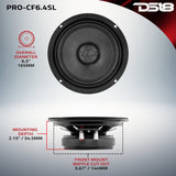 PRO 6.5 Shallow Mid-Bass Loudspeaker with Carbon Fiber Water-Resistant Cone | 250W RMS 4-Ohm - detail view | Silarius