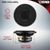 PRO 6.5' Shallow Coaxial Hybrid Mid-Range Loudspeaker with Built-in Driver | 150W RMS 4-Ohm - detail view | Silarius