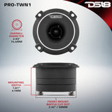 3' High Compression Neodymium Slim Super Bullet Tweeter 120 Watts 1' Titanium 4-Ohm Vc - detail view | Silarius