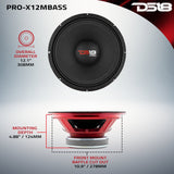 PRO-X 12' Mid-Bass Loudspeaker | 500W RMS 8-Ohm - detail view | Silarius