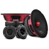 Pro Audio Loudspeakers Package - Pair 6.5' Speakers + Pair of Tweeters - front view | Silarius