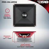 PRO 6.5' Square Midrange Loudspeaker 450 Watts 4-ohm - detail view | Silarius