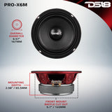 PRO-X 6.5' Mid-Range Loudspeaker 250 Watts Rms 8-Ohm - detail view | Silarius