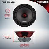 PRO-X 8' Mid-Range Loudspeaker with Bullet | 275W RMS 4-Ohm - detail view | Silarius